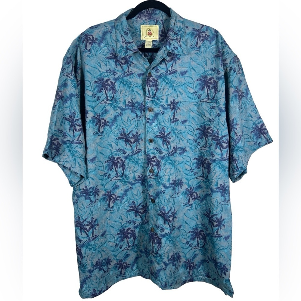 Vintage Joe Marlin Hawaiian Men's Button Down Short Sleeve Shirt - Picture 2 of 8